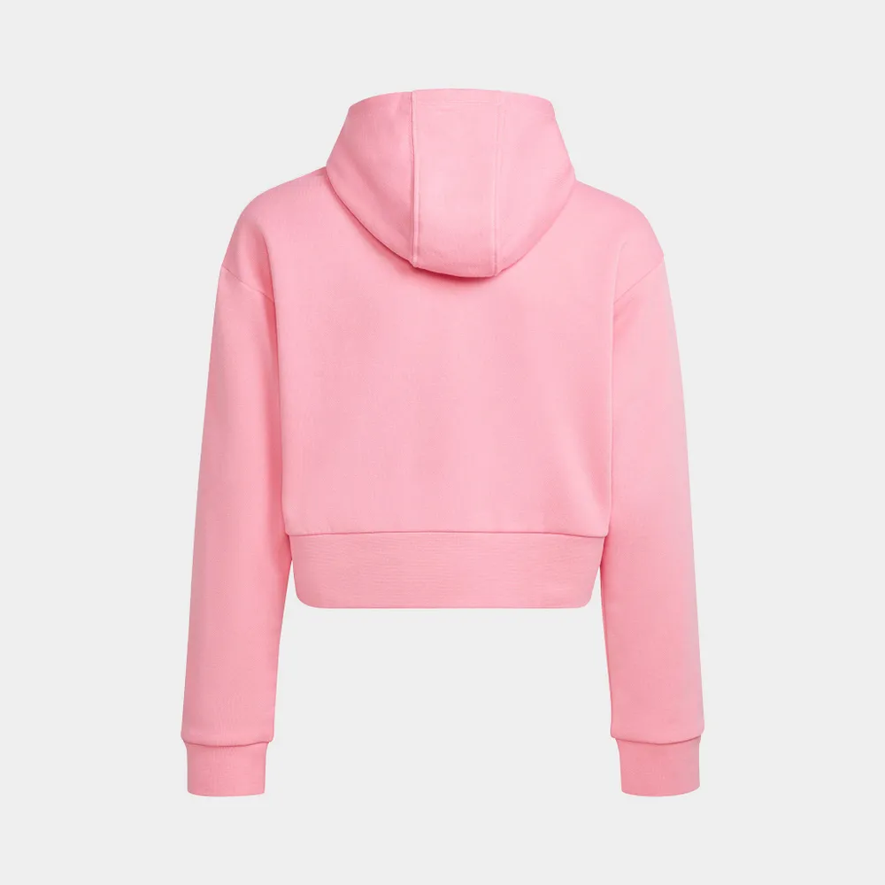 adidas Originals Junior Girls’ Adicolor Cropped Pullover Hoodie / Bliss Pink