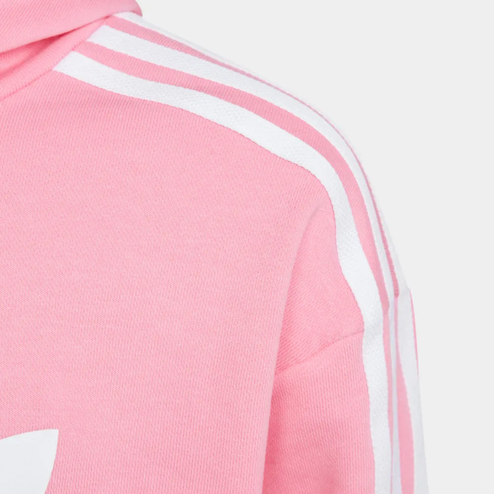 adidas Originals Junior Girls’ Adicolor Cropped Pullover Hoodie / Bliss Pink