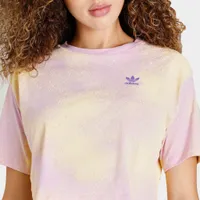 adidas Originals Junior Girls’ Graphic Print Cropped T-shirt Bliss Lilac / Almost Yellow