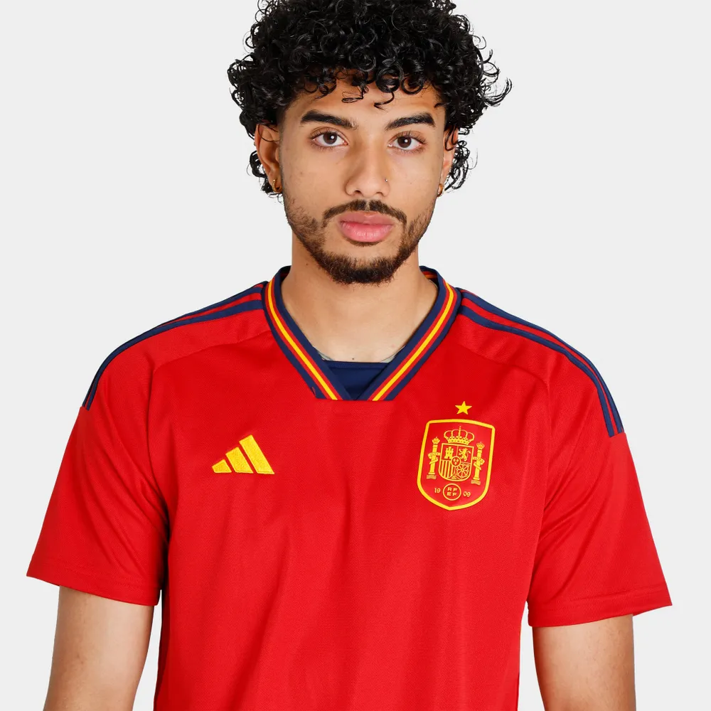 adidas Spain 22 Home Soccer Jersey Team Power Red 2 / Navy Blue