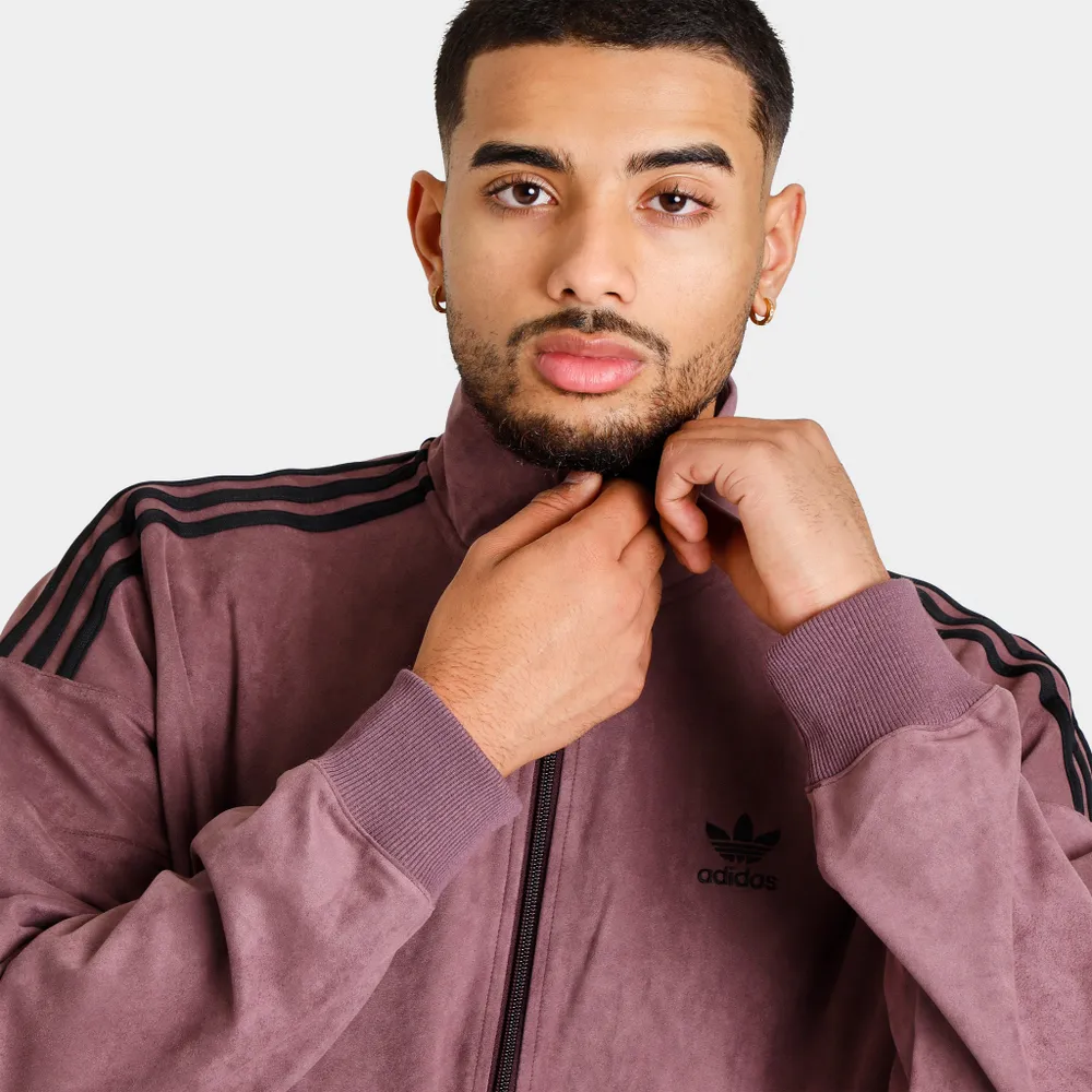 adidas Originals SPRT tricot track top in navy and light blue