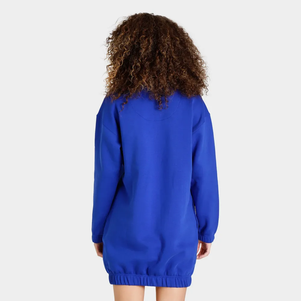 adidas Women’s Sportswear Half-Zip Sweater Dress / Semi Lucid Blue