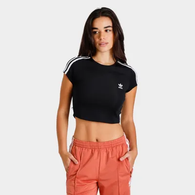adidas Originals Women’s Adicolor Classics Crop 3-Stripes T-shirt / Black
