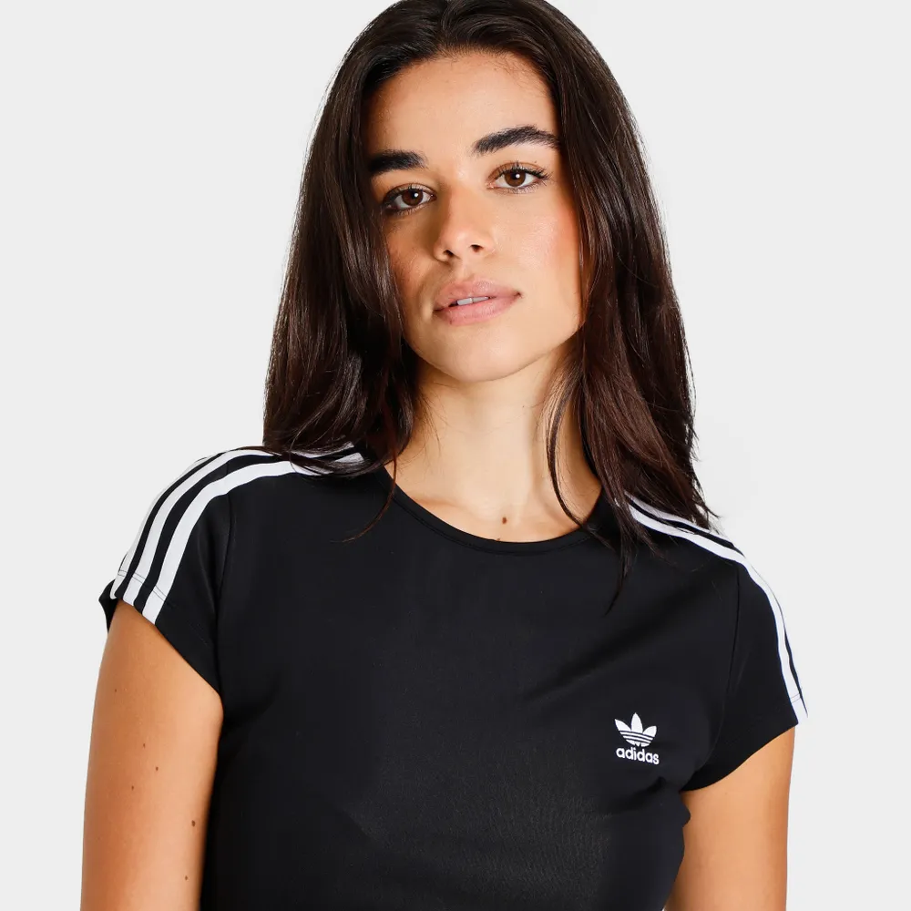 adidas Originals Women’s Adicolor Classics Crop 3-Stripes T-shirt / Black