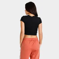 adidas Originals Women’s Adicolor Classics Crop 3-Stripes T-shirt / Black