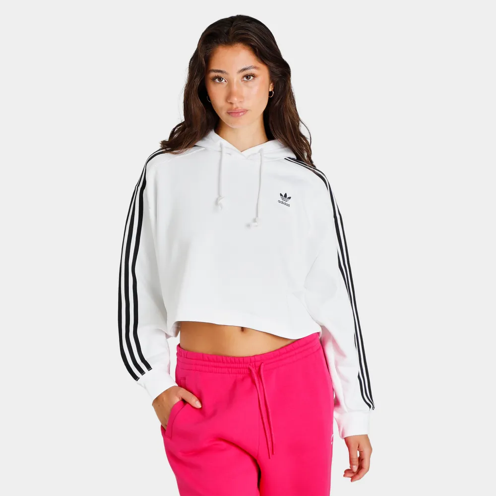 adidas Originals Women’s Adicolor Classics Cropped Pullover Hoodie / White