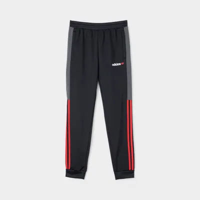 adidas Junior Boys' Poly Pants Black / Grey Six - Collegiate Red