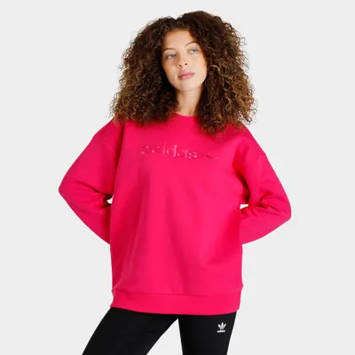 adidas Originals Women’s Boyfriend Crewneck / Real Magenta