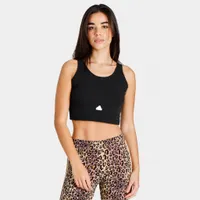 adidas Women’s Rib Cropped Tank Top Black / White