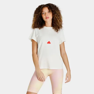 adidas Women’s Sportswear T-shirt Off White / Bright Red