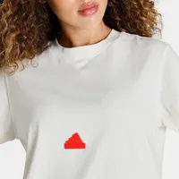 adidas Women’s Sportswear T-shirt Off White / Bright Red