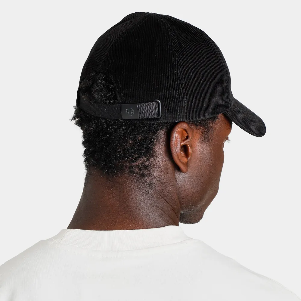 Fred Perry Arch Branded Corduroy Cap / Black