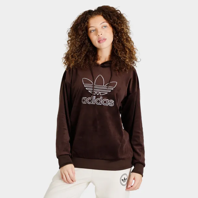 Adidas Originals Women's Velour Leggings / Dark Brown