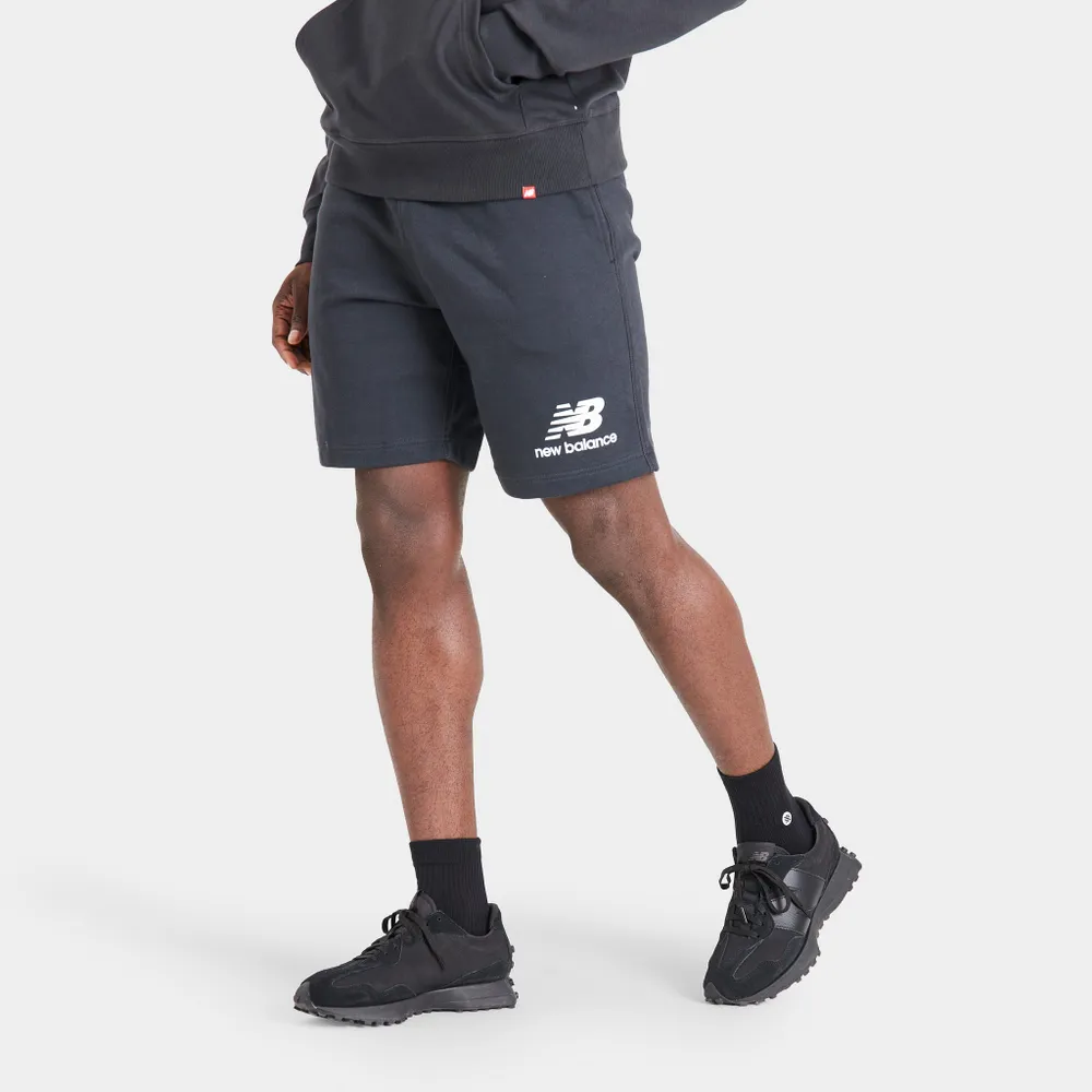 New Balance Essentials Stacked Logo Shorts / Black