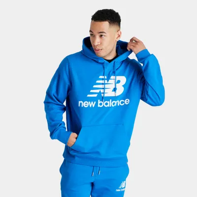 New Balance Essential Stacked Pullover Hoodie / Wave Blue