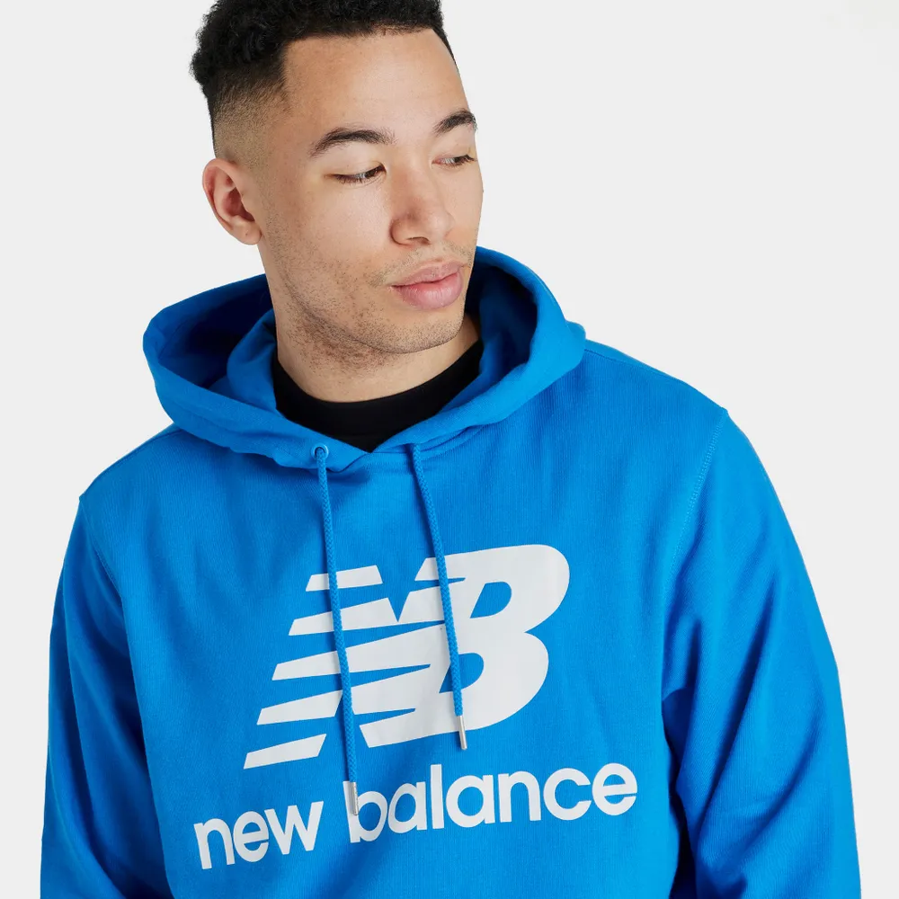 New Balance Essential Stacked Pullover Hoodie / Wave Blue