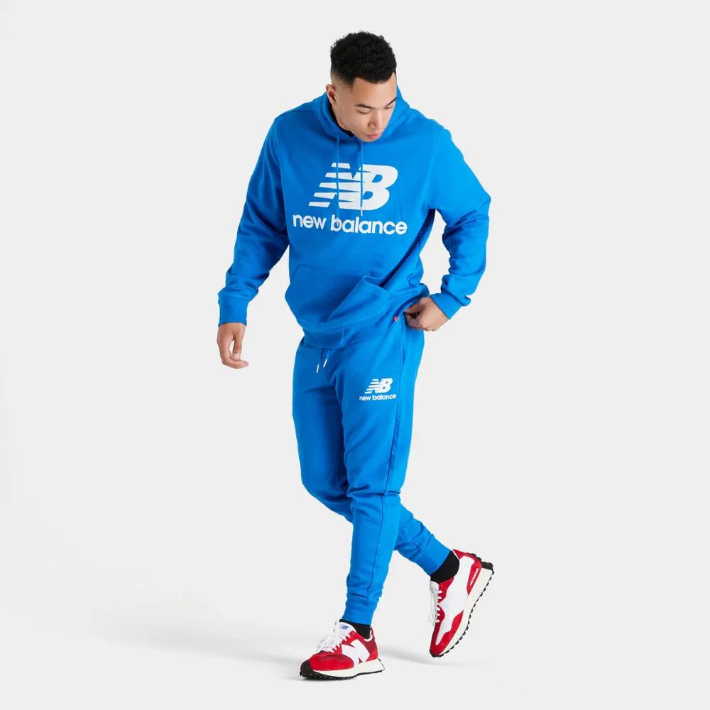 New Balance Essential Stacked Pullover Hoodie / Wave Blue