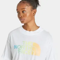 The North Face Women’s Half Dome Cropped T-shirt TNF White / Apricot Ice Dye Ombre Fill