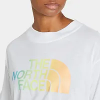 The North Face Women’s Half Dome Cropped T-shirt TNF White / Apricot Ice Dye Ombre Fill