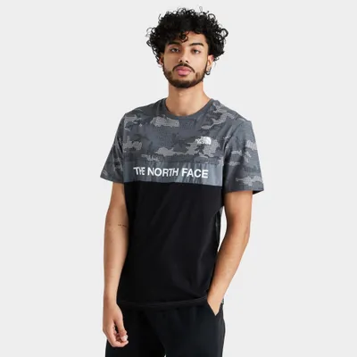 The North Face Color Blocked T-shirt TNF Black / Vanadis Grey Grid Print