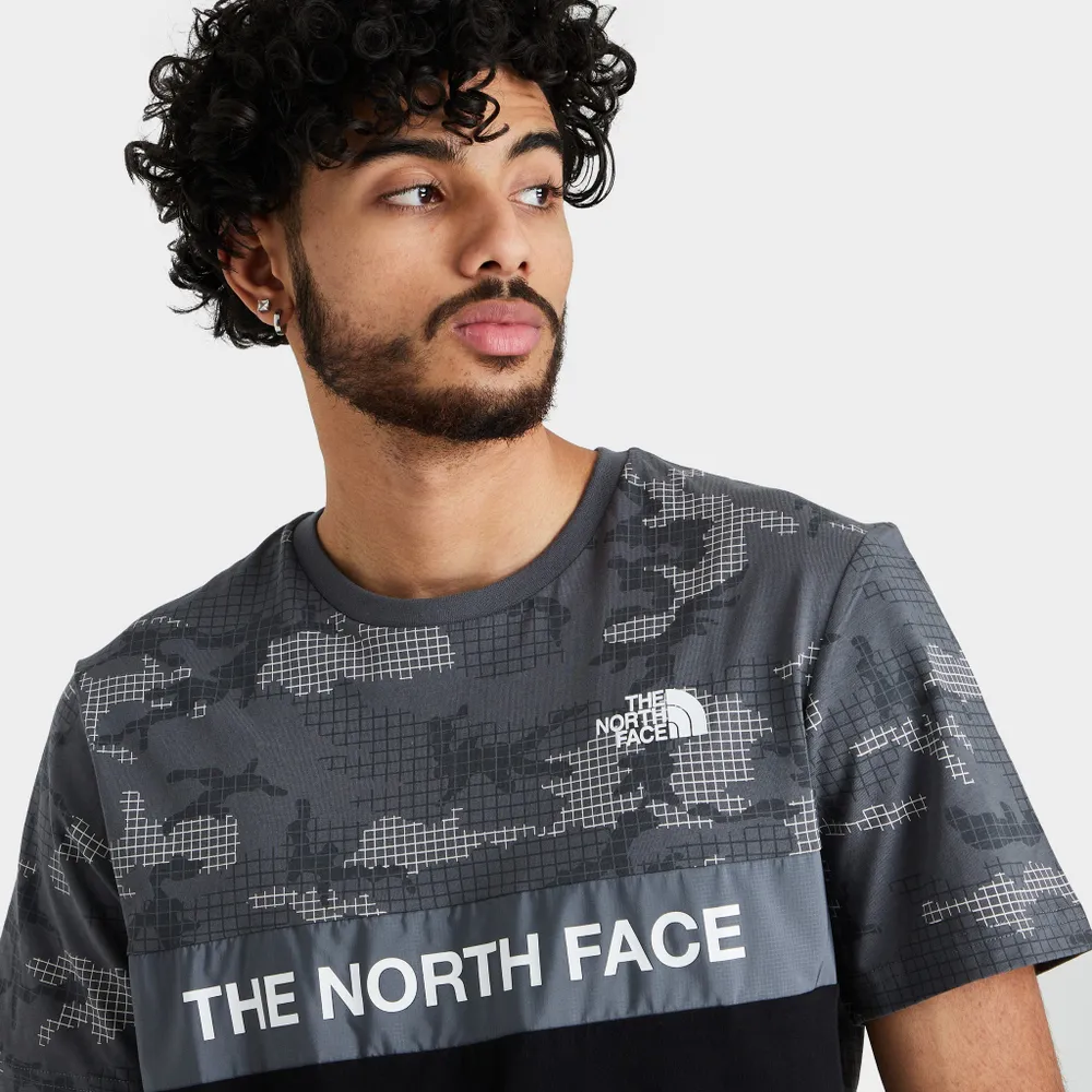 The North Face Color Blocked T-shirt TNF Black / Vanadis Grey Grid Print