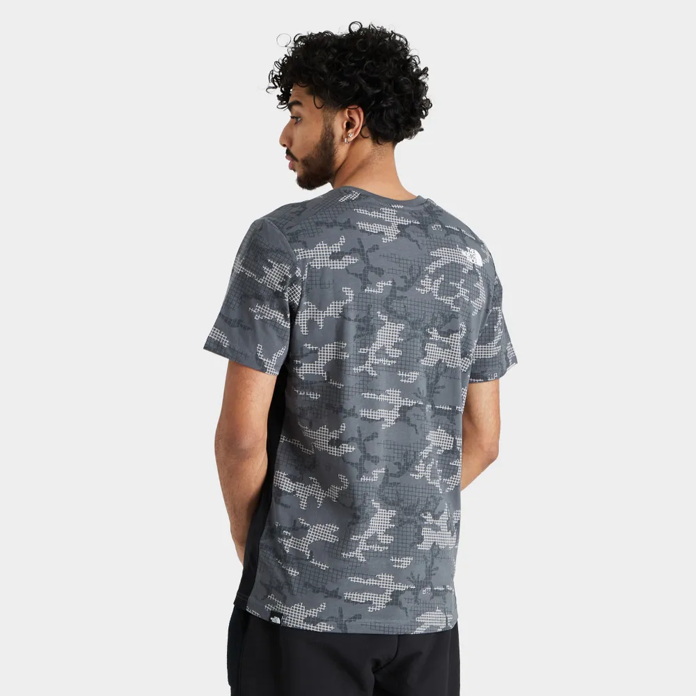 The North Face Color Blocked T-shirt TNF Black / Vanadis Grey Grid Print