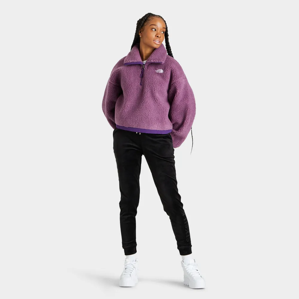 The North Face Women’s Platte Sherpa Quarter Zip Jacket Pikes Purple / Gravity