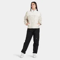 The North Face Women’s Printed 1996 Retro Nuptse Jacket Silver Grey Leopard Print / Gardenia White