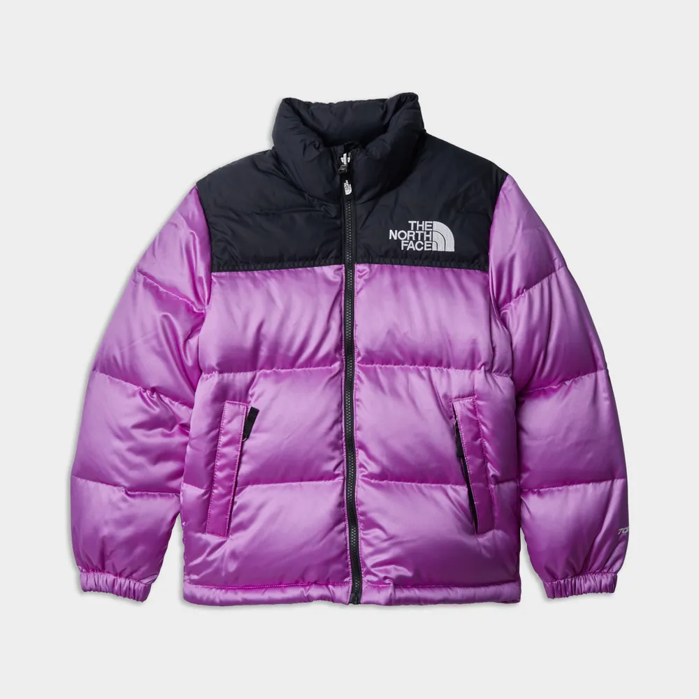 The North Face Children’s Printed 1996 Retro Nuptse Jacket Sweet Violet / Metallic - TNF Black