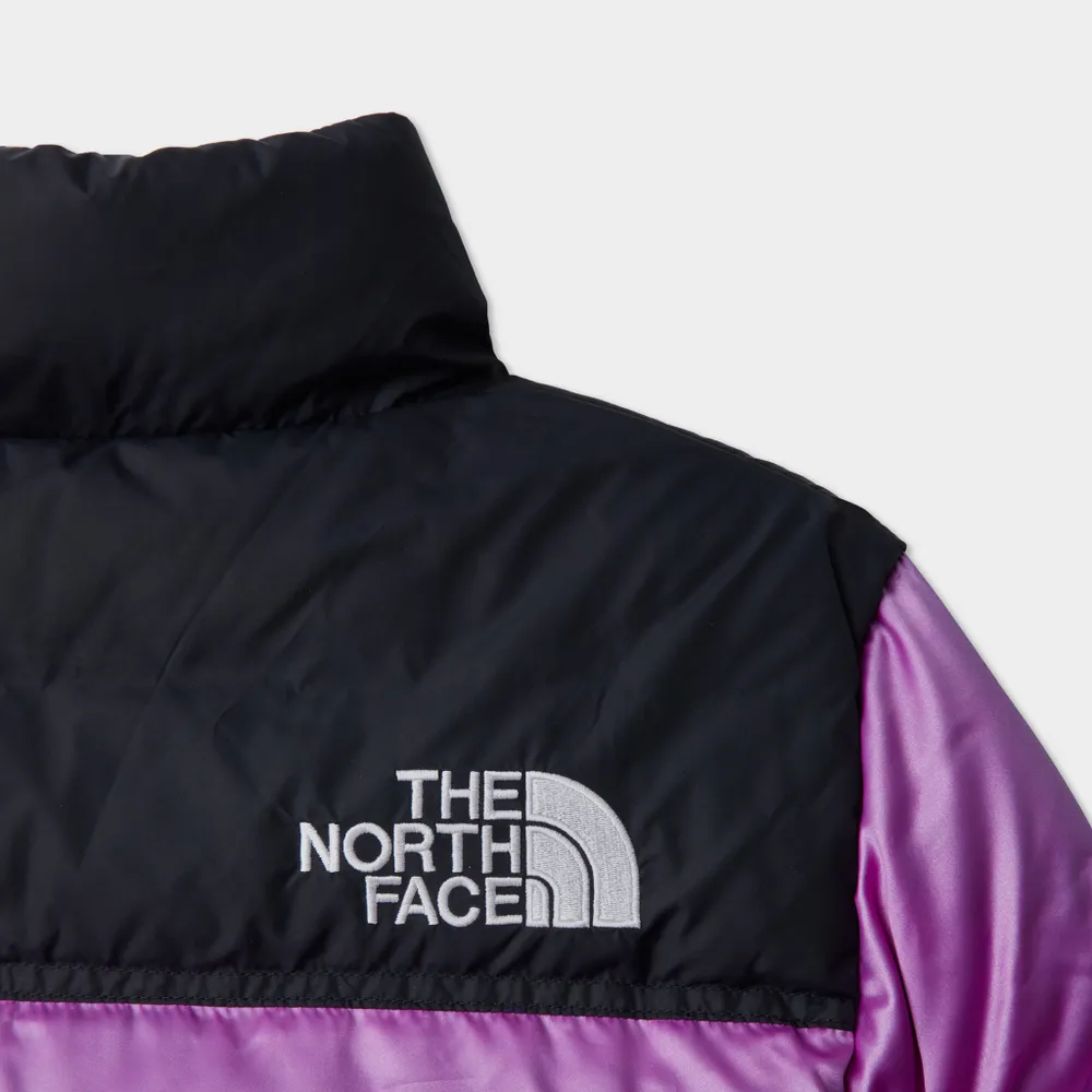 The North Face Children’s Printed 1996 Retro Nuptse Jacket Sweet Violet / Metallic - TNF Black