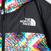 The North Face Juniors’ Printed Hydrenaline Wind Jacket TNF White / Half Dome Glitch Print