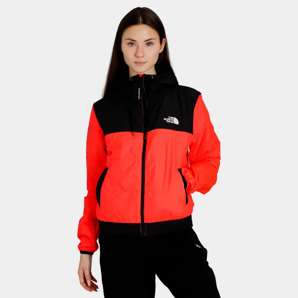 The North Face Women's Highrail Jacket Brilliant Coral / TNF Black