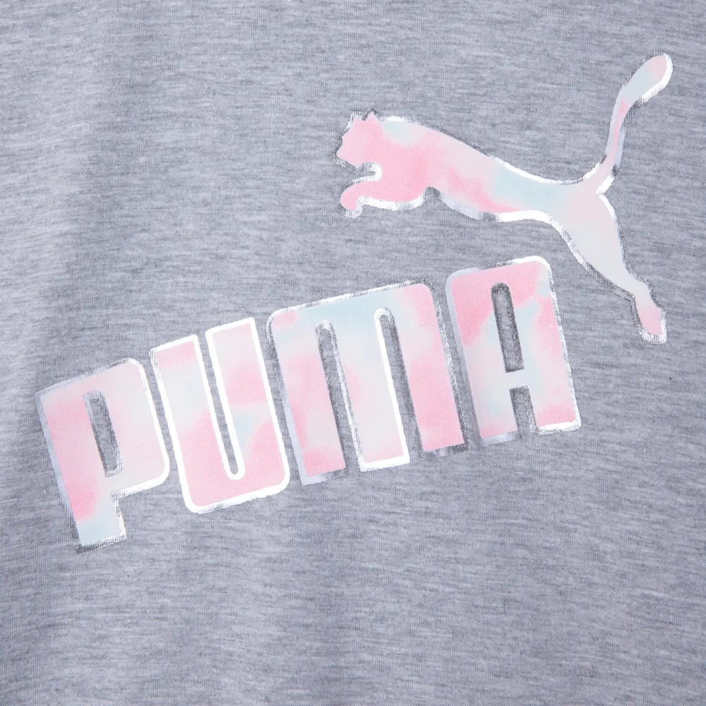 Puma Junior Girls’ No. 1 Logo Cotton Jersey T-shirt / Grey