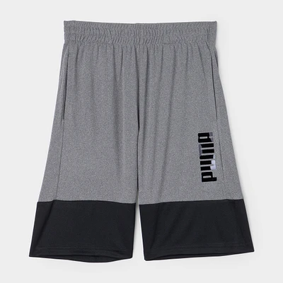 Puma Junior Boys' Power Pack Polyster Interlock / Mesh Shorts Black