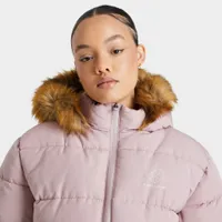 Pink Soda Sport Women’s Rodeo Fur Trim Puffer Jacket / Deauville Mauve