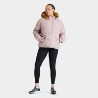 Pink Soda Sport Women’s Rodeo Fur Trim Puffer Jacket / Deauville Mauve