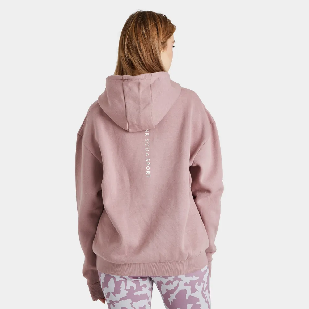 Nike Sportswear Women's Essentials Oversized Fleece Pullover Hoodie Active  Pink / White