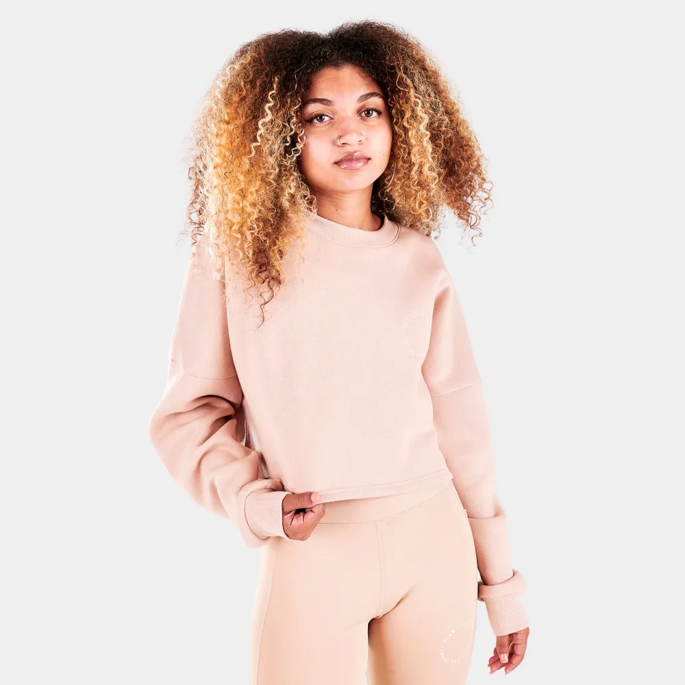 Pink Soda Sport Women’s Essentials Cropped Crewneck / Cuban Sand