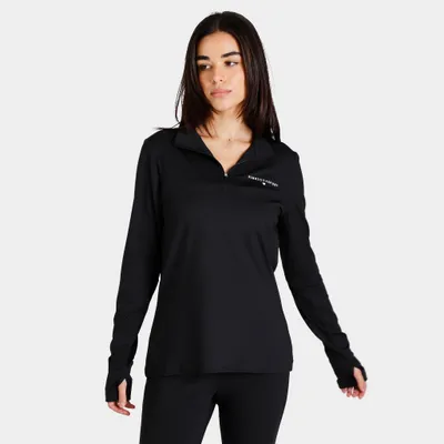 Pink Soda Sport Women’s Essentials Quarter Zip Fitness Shirt / Black