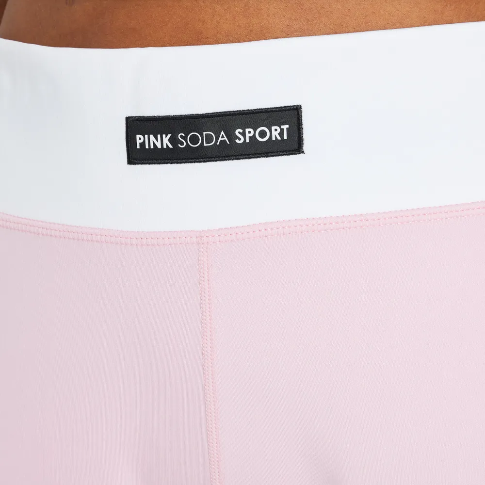 Pink Soda Sport Women's Rey Pop Tights Black / Peach Cobbler