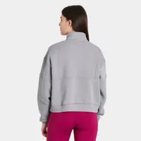 Pink Soda Sport Women’s Pipe BF Quarter Zip Sweatshirt / Grey