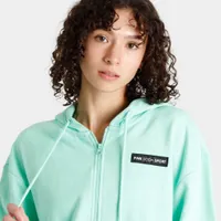 Pink Soda Women’s Badge Full-Zip Hoodie / Ice Green