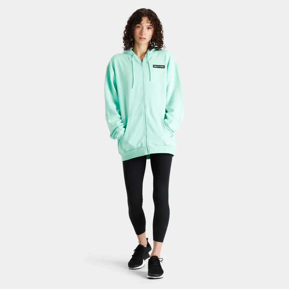 Pink Soda Women’s Badge Full-Zip Hoodie / Ice Green