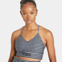 Pink Soda Sport Women’s Gingham Sports Bra Black / Optic White