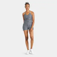 Pink Soda Sport Women’s Gingham 3” Shorts Black / Optic White