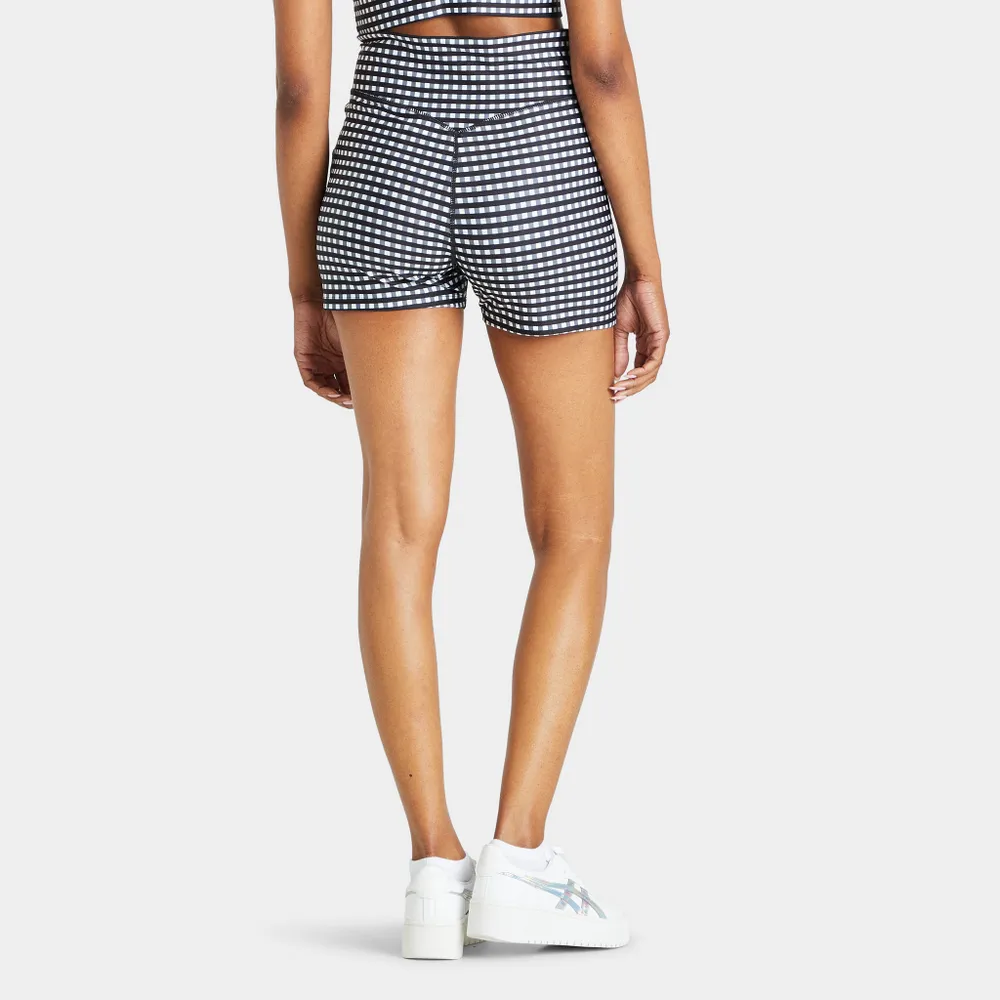 Pink Soda Sport Women’s Gingham 3” Shorts Black / Optic White