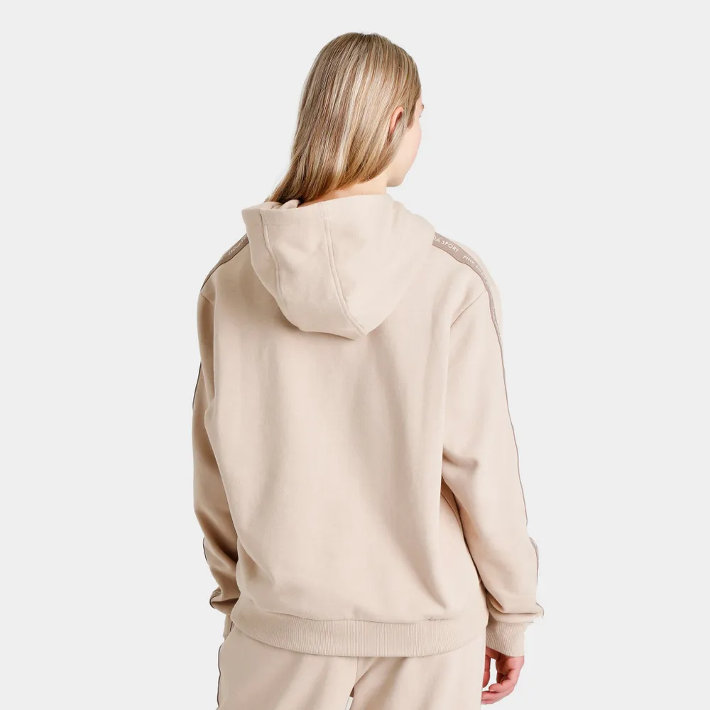 Pink Soda Sport Women’s Aura Tape Pullover Hoodie Brown Lentil / Doeskin