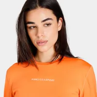 Pink Soda Sport Women’s Topanga Tape Long Sleeve Crop Shirt / Dusty Orange