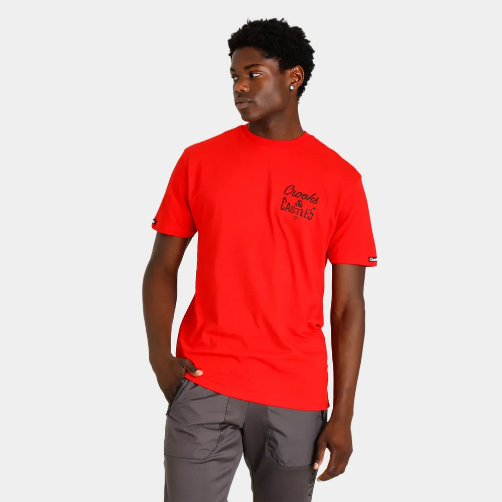 Crooks & Castles Reverse Core Logo T-shirt / Red