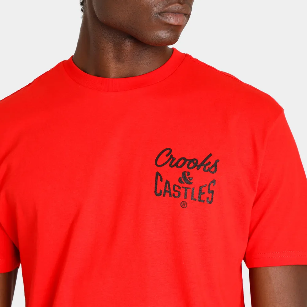 Crooks & Castles Reverse Core Logo T-shirt / Red